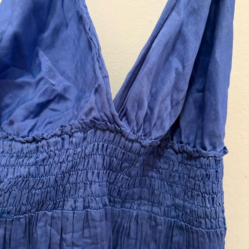 Dress long blue tied at neck used, size M 38 10