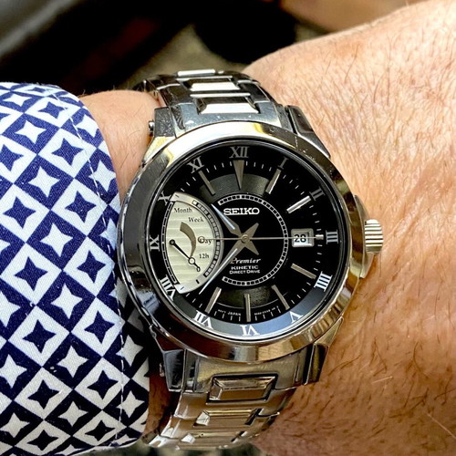 Seiko Kinetic Direct Drive 42mm μεταχειρισμένο, αδιάβροχο 100Μ
