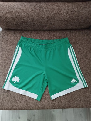Panathinaikos Adidas shorts used, green, size large