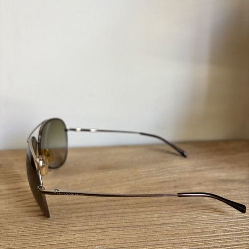 Donna Karan Bronze Pilot Sunglasses used