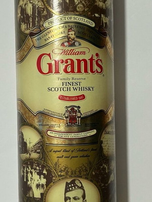 Grants Scotch Whiskey Vintage packaging used, hard cardboard