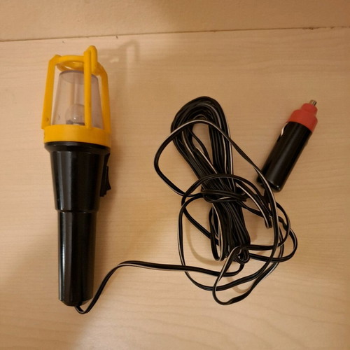 Car flashlight like new with long cable and hook