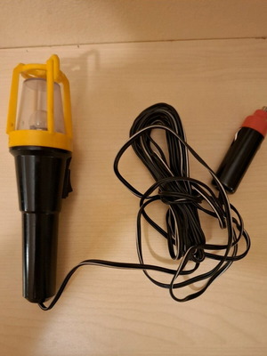 Car flashlight like new with long cable and hook