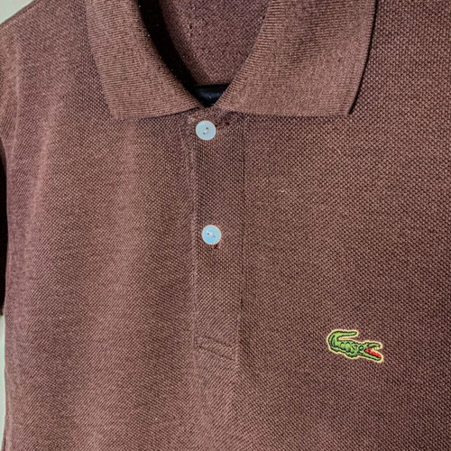 Vintage Lacoste men's polo brown size M made in France like new