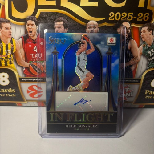 2025-26 Select Euroleague Hugo Gonzalez In Flight Auto card like new