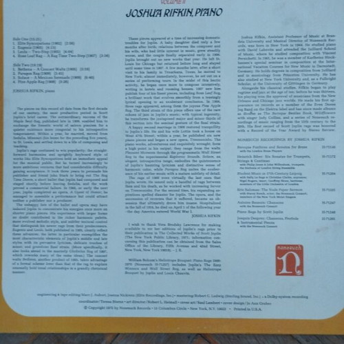 Scott Joplin Piano Rags Vol.II LP album σαν καινούργιο, jazz