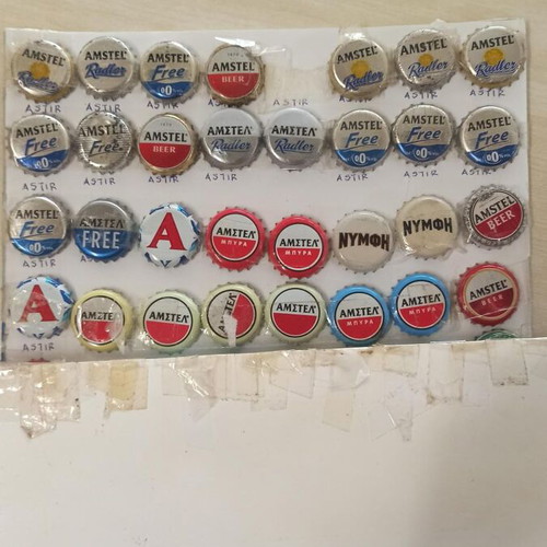 Amstel Bottle Caps Set used with rare soda labels