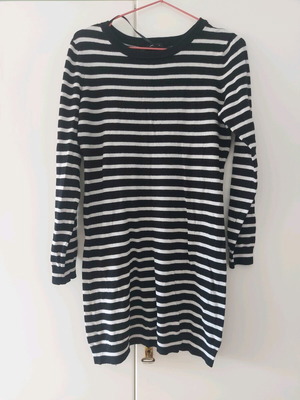 Vero Moda striped blouse dress like new, size M 38 10, black white
