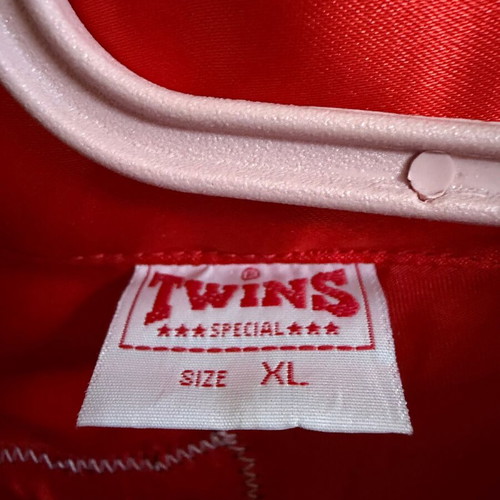Twins tracksuit men XL red satin like new