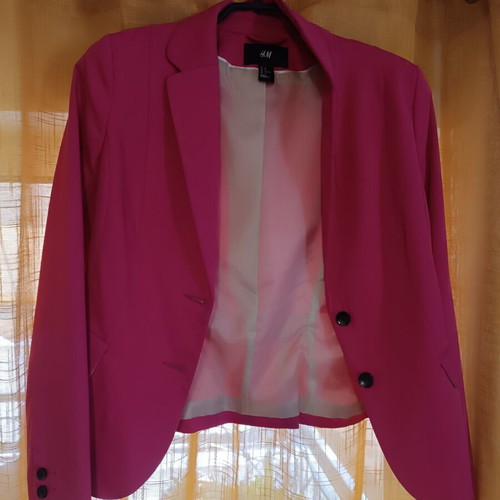 H&M fuchsia blazer size L like new