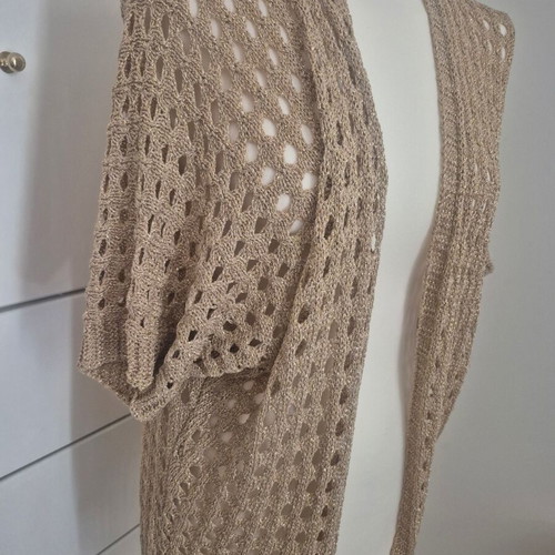 Knitted gold vest Celestino new, one size