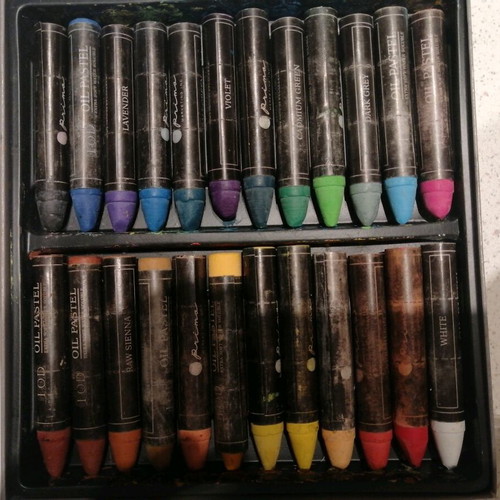 Stamp, stensil and paint set used