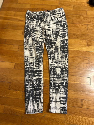 Please pants with tie-dye pattern in black and white, new, no small style boyfriend