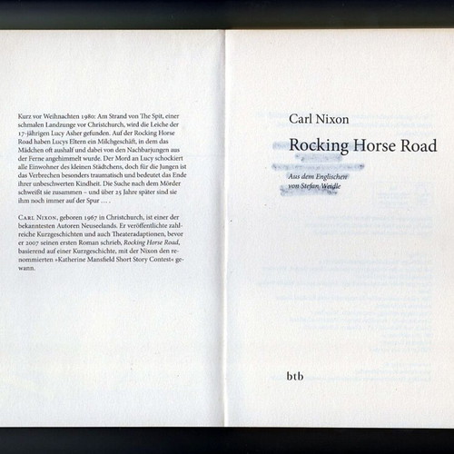 Rocking Horse Road Roman by Carl Nixon used, German edition