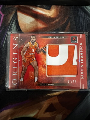 2025/26 Panini Origins Euroleague Darius Thompson Jumbo Jersey Red card like new