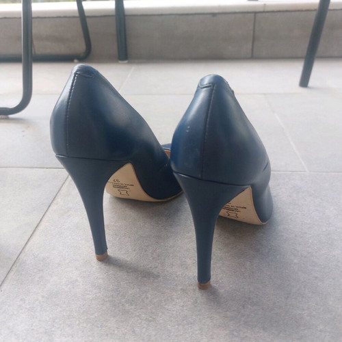 Prassini blue high-heeled shoes used, size 37