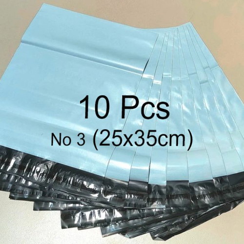 Set of 10 waterproof courier bags No 3 (25x35cm) with adhesive closure