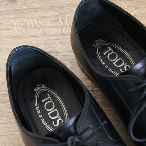 Tod's men's shoes size 41 used, black leather