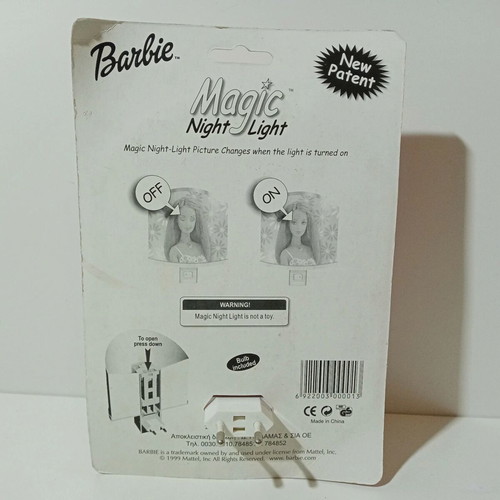 Mattel Barbie night light 1999 new European power 230V-50Hz