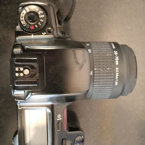 Canon EOS 10QD camera used with 38-76mm telephoto lens