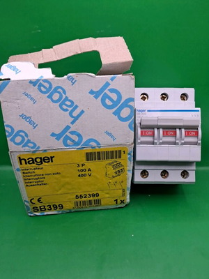 Hager switch 3P 100A 400V new