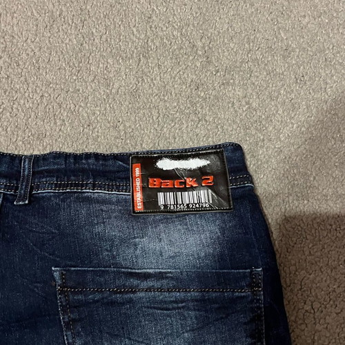 Men's denim jeans with elastic waist like new, size M, blue