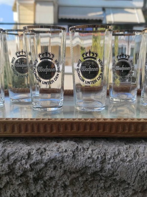 Σπάνια ποτήρια μπύρας Warsteiner German Pint set 6 μεταχειρισμένα, Octoberfest 1970 πακέτο