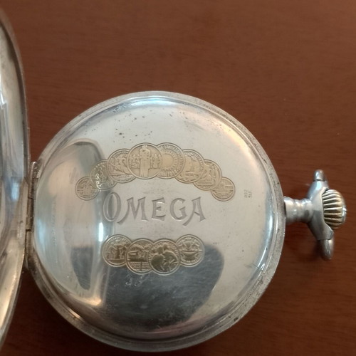 Omega pocket watch collectible used, 1919 lepine open face