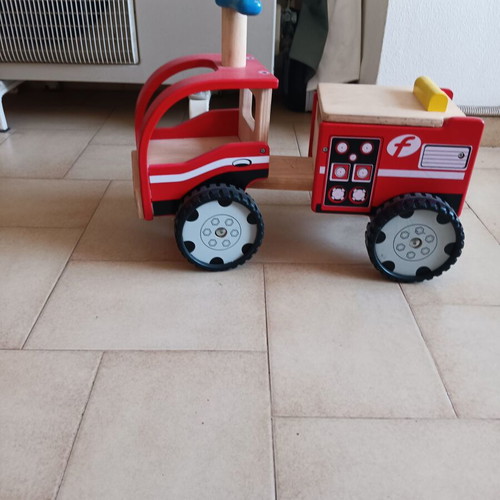 Wooden toy car like new with seat storage