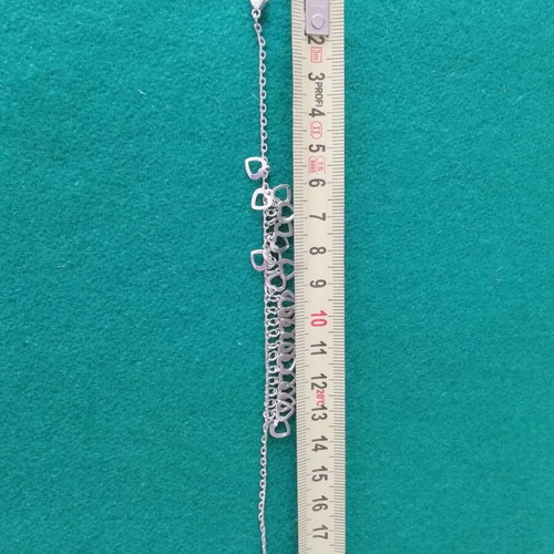 Stainless Steel Bracelet Hearts Silver Color new