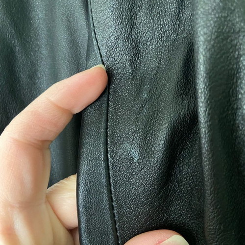 Arma leather men's coat used, size 50, black
