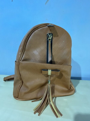 H&M leather women's backpack like new, brown