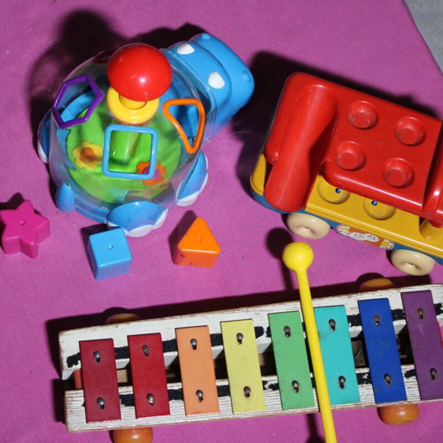 Xylophone musical toy used with sound