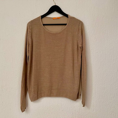 Hugo Boss pullover like new, linen and silk, size M, brown