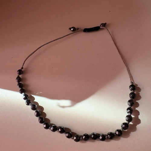 Handmade bracelet with hematite beads gray metallic unisex new