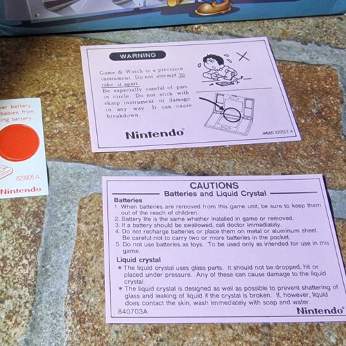 Nintendo Game & Watch Squish 1986 like new