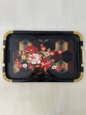 Vintage Decorative Metal Serving Tray like new, Japan