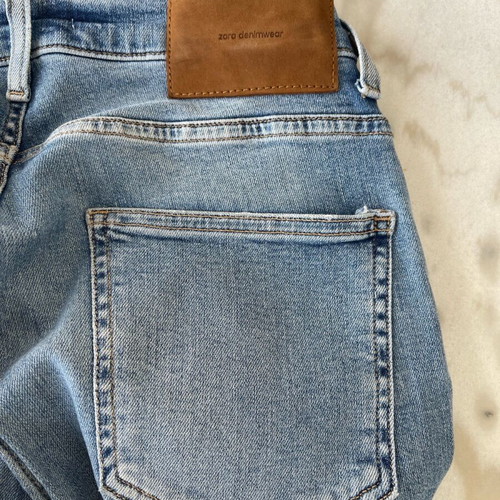 Zara men's denim pants used, light blue