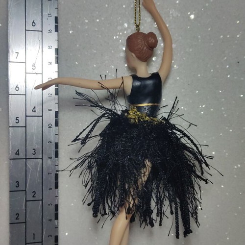 Black ballerina hanging ornament