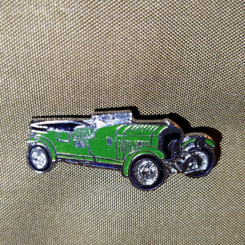 Vintage Bentley 1929 pin used, green retro car