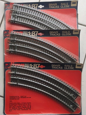 Lima HO Rails 3 sets of 6x3030 sealed new old stock