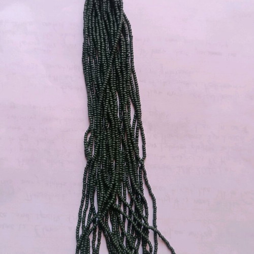 Small beads new, pack of 12 petrol matte strands 10/0
