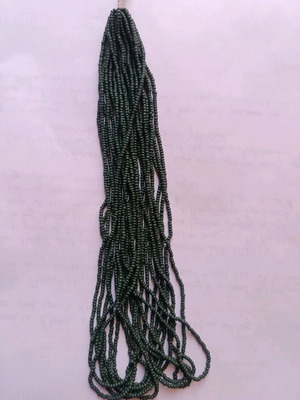 Small beads new, pack of 12 petrol matte strands 10/0