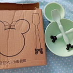 Plastic plate with spoon and fork new