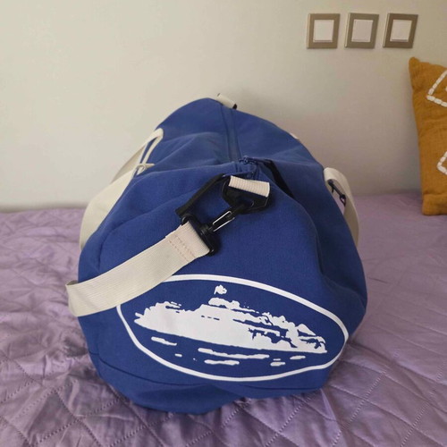 Corteiz blue and white duffel bag like new