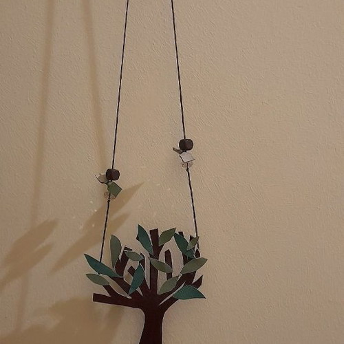 Handmade necklace used with leather design and wooden crystal beads