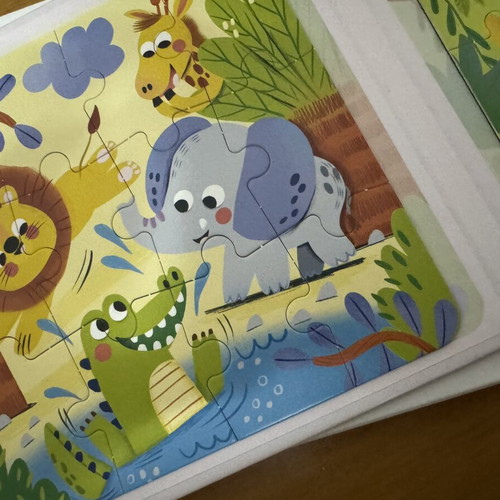 Animal puzzle book set with 3 magnetic puzzles, Savvalas