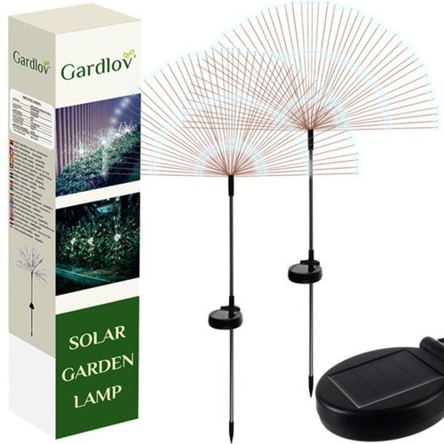 Solar garden lamps dandelion LED set of 2 like new, IP65 waterproof