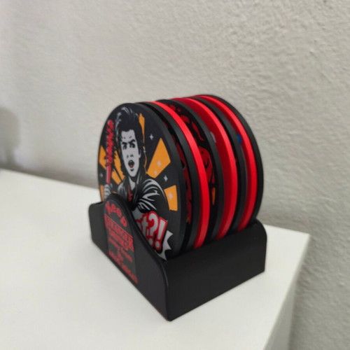 Stranger Things coasters new, plastic PLA material