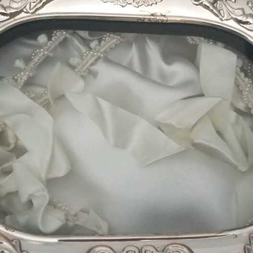 Silver Stefanochiki 925 like new with pearls in wooden box